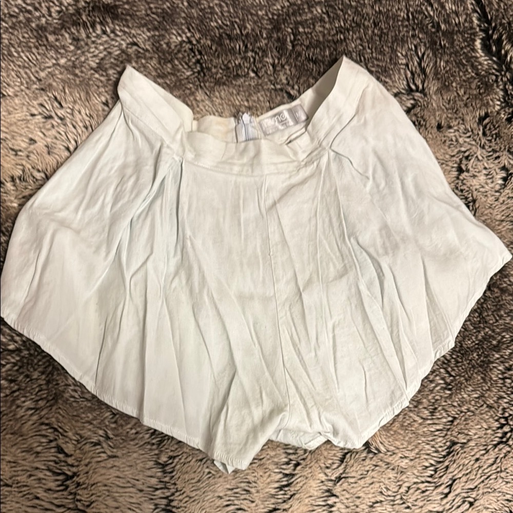 White High-Waisted Shorts